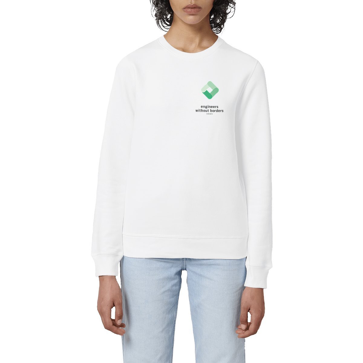 Image front Sweatshirt White or Grey with Small Logo on front + Large Logo on back