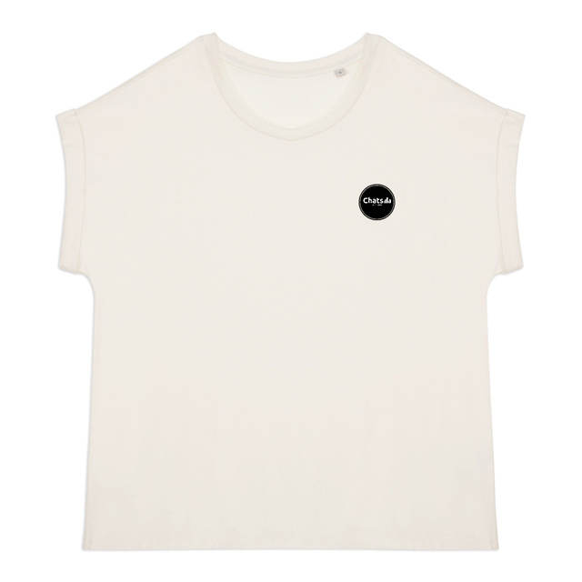 Image back Chats With Ben - Women's organic t-shirt with cuffed sleeves