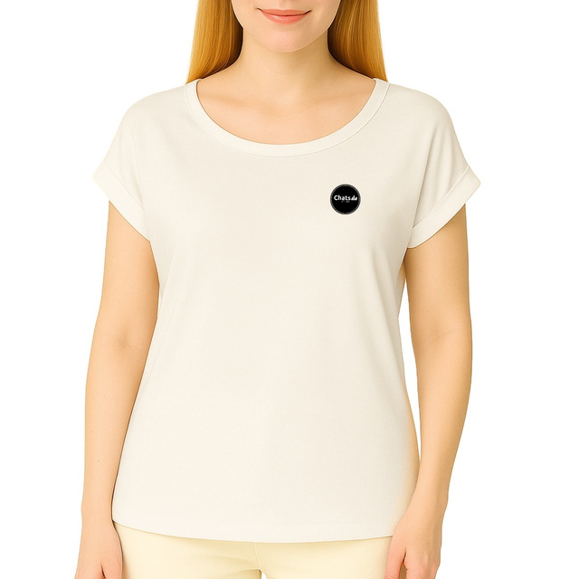 Image front Chats With Ben - Women's organic t-shirt with cuffed sleeves