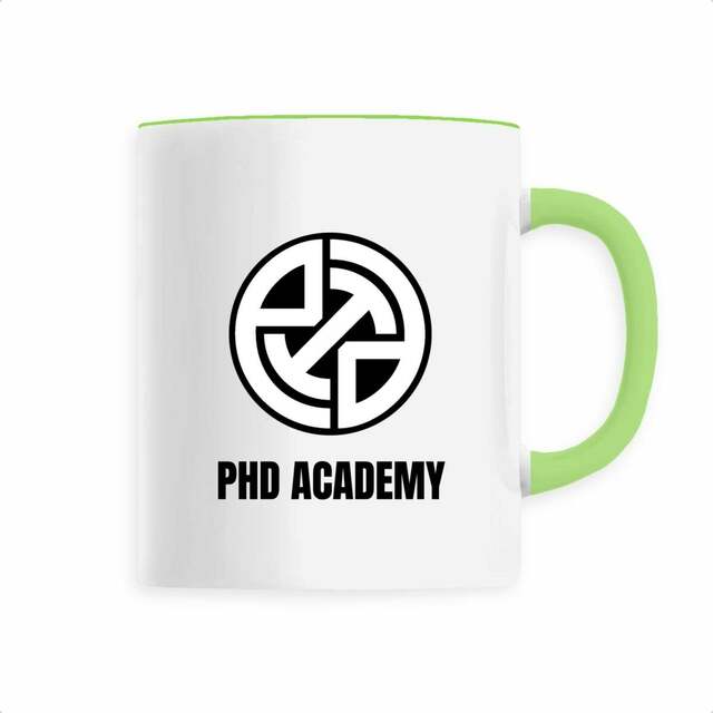 Image front PHD Academy's -Ceramic mug