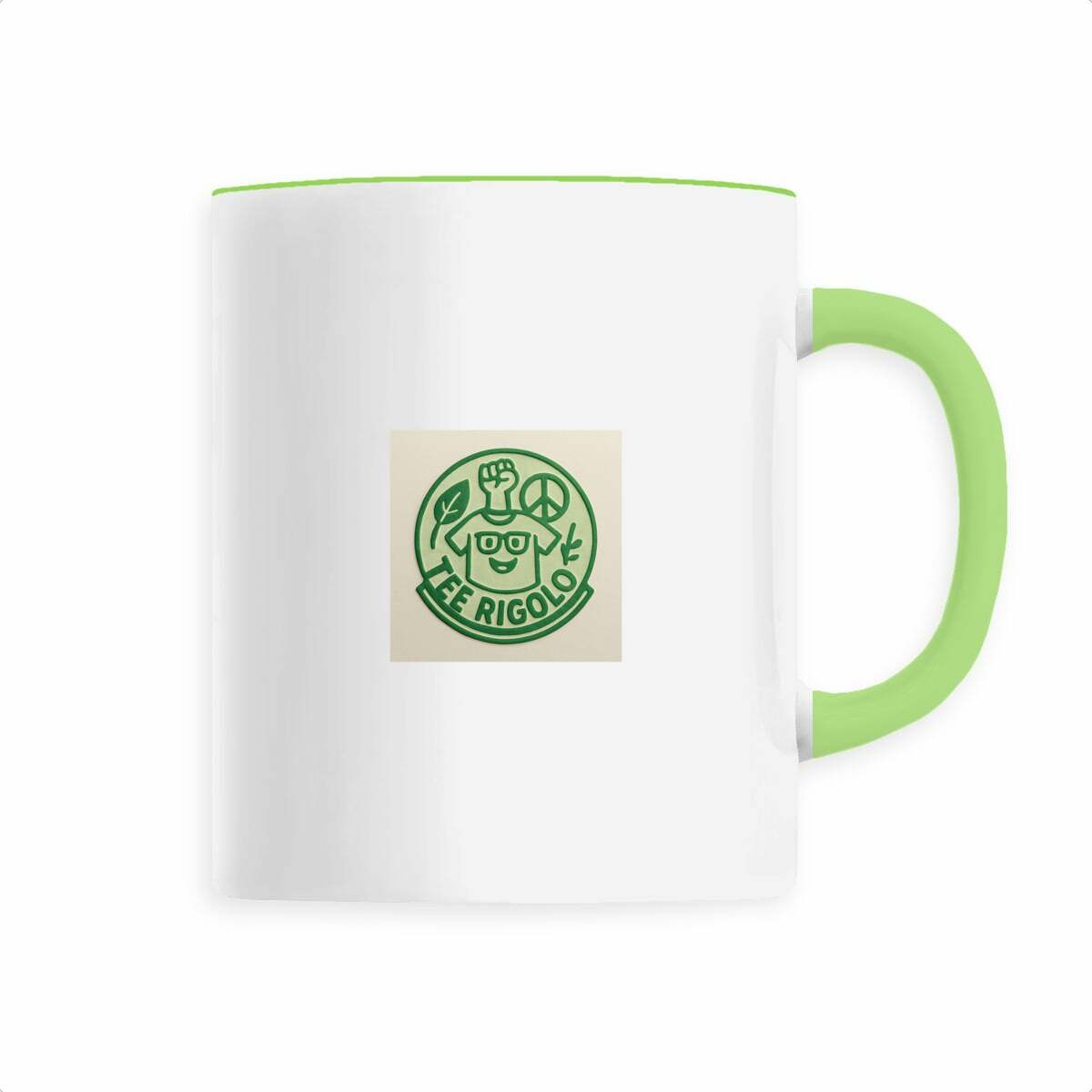 Image front Mug céramique multicolore avec Votre logo personnalisé