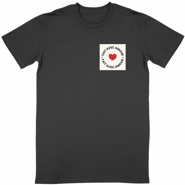 Image front T-Shirt special saint valentin unisexe bio
