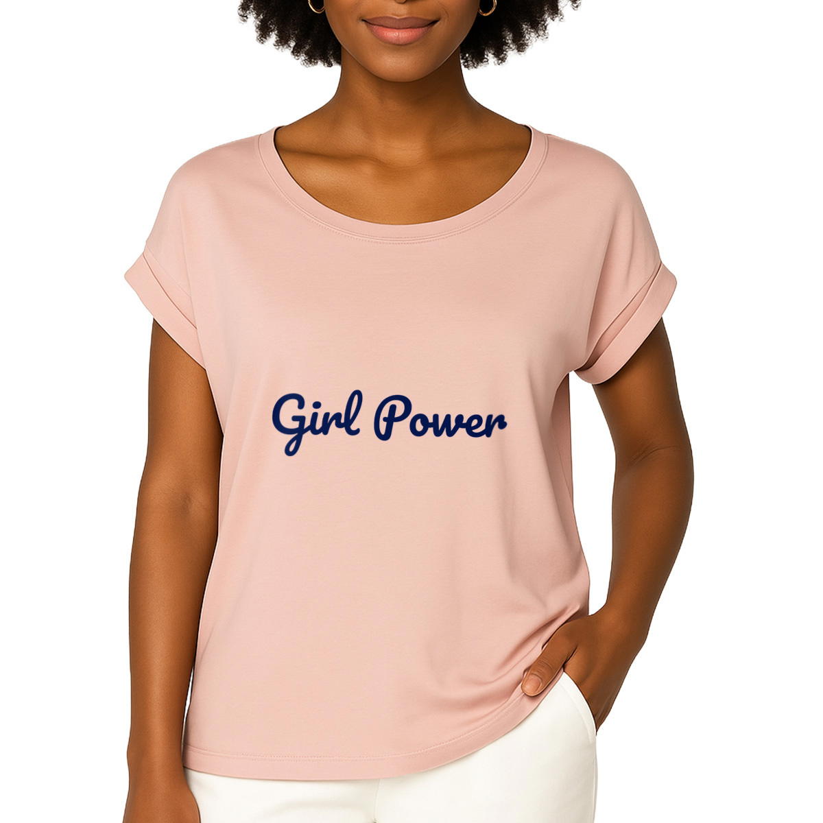 Image front T-Shirt Femme coton BIO Top qualité a personnaliser