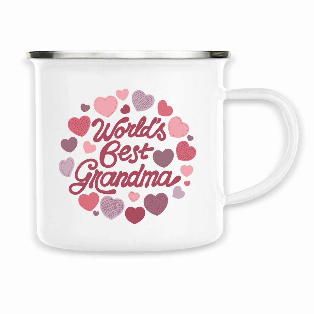 "WORLD'S BEST GRANDMA" METAL MUG - Image