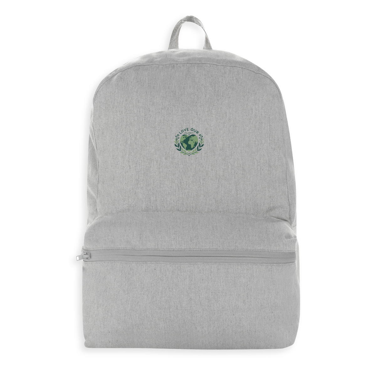 *LOVE OUR PLANET* 100% RECYCLED SHOPPING BACKPACK