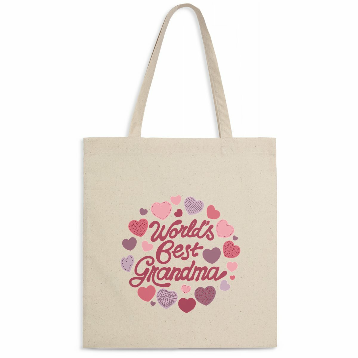 "WORLD'S BEST GRANDMA" LIGTH TOTEBAG
