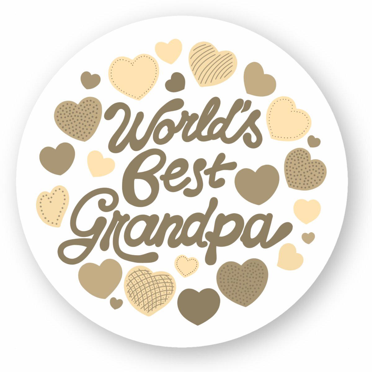 "WORLD'S BEST GRANDPA" STICKER