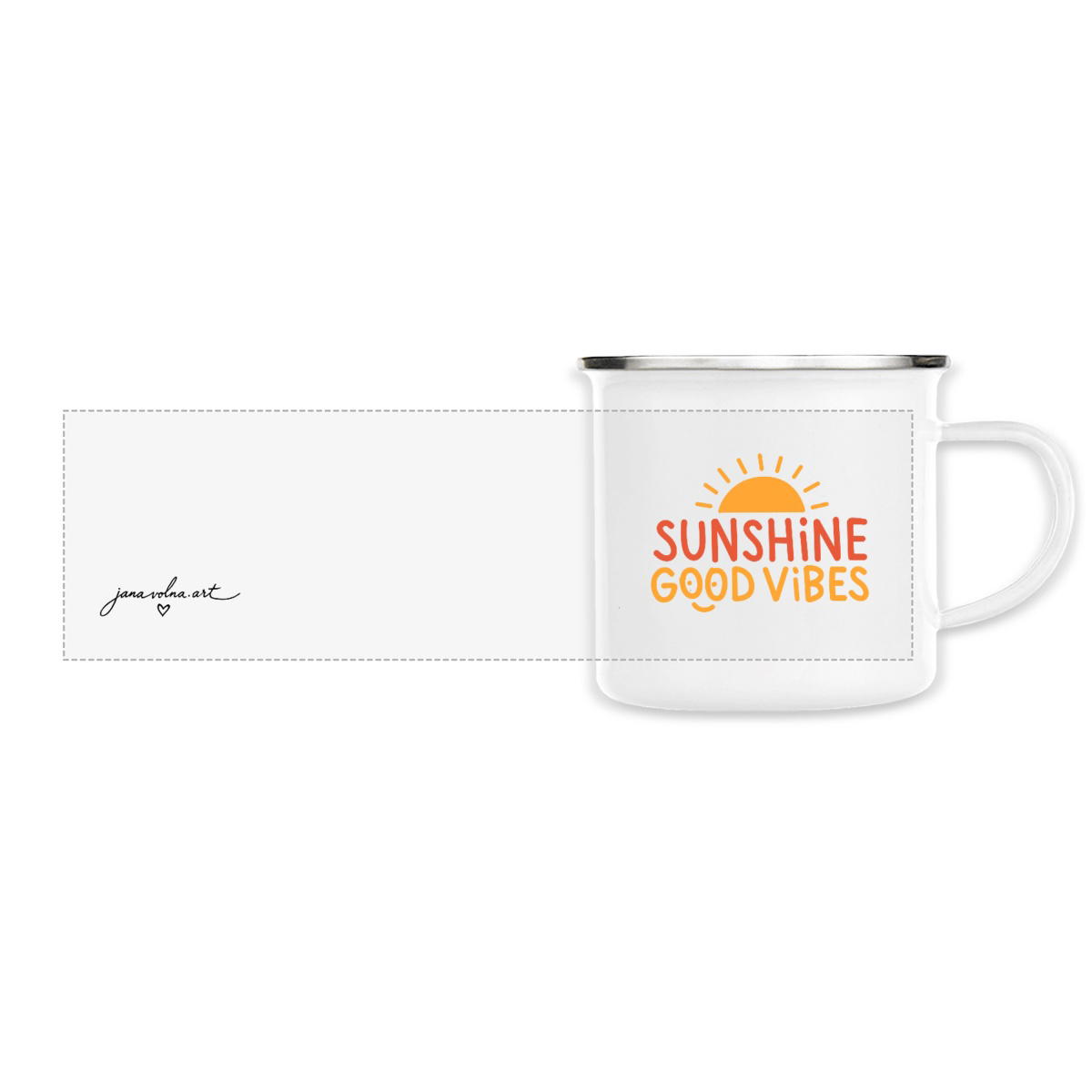 *SUNSHINE & GOOD VIBES* METALIC MUG