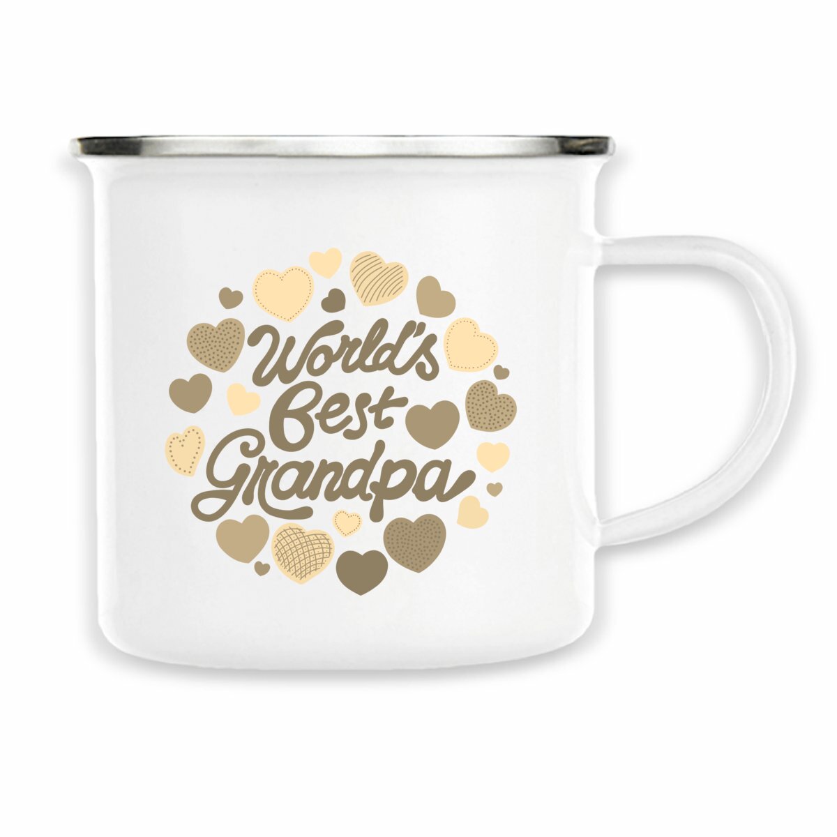 "WORLD'S BEST GRANDPA" METAL MUG - Image