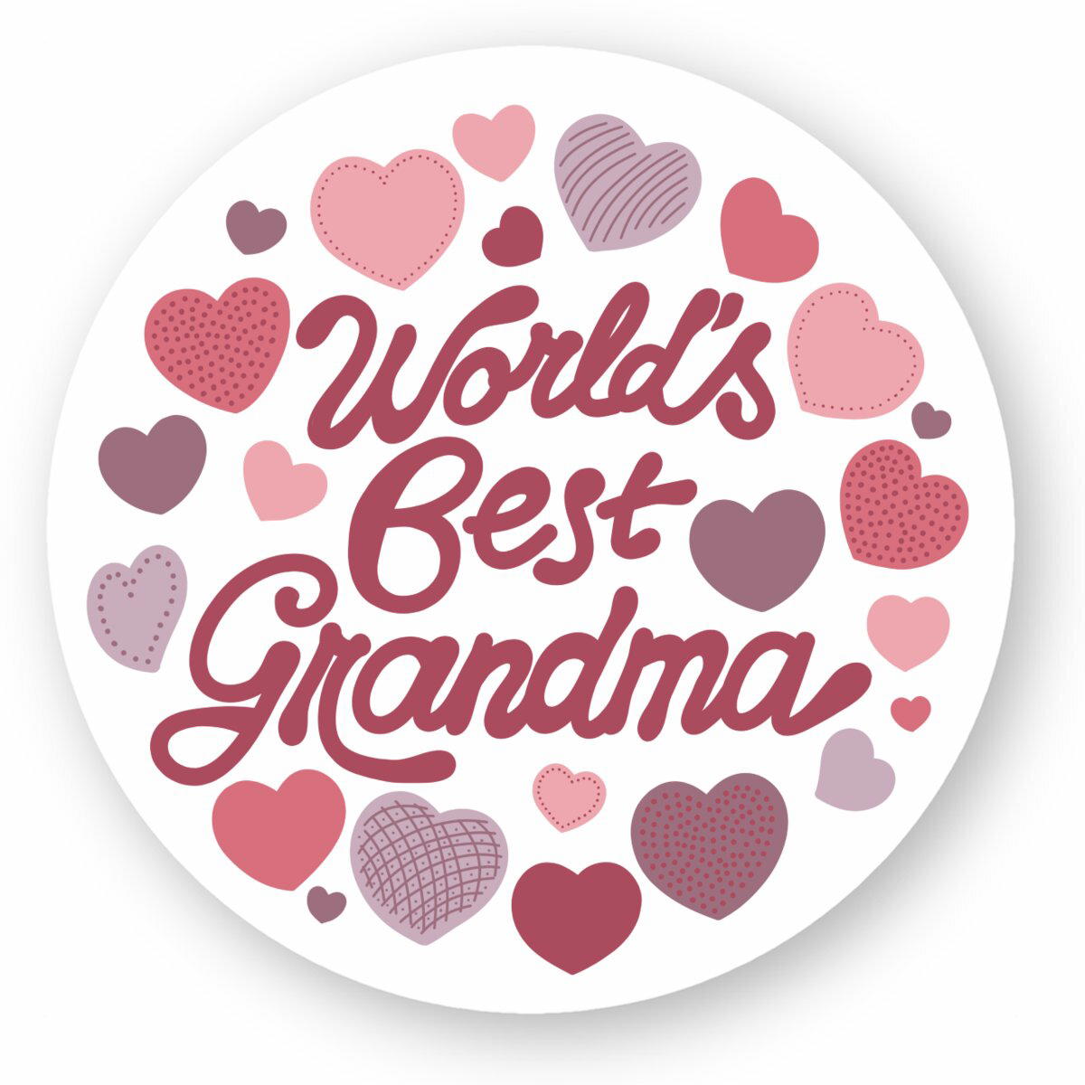 "WORLD'S BEST GRANDMA" STICKER