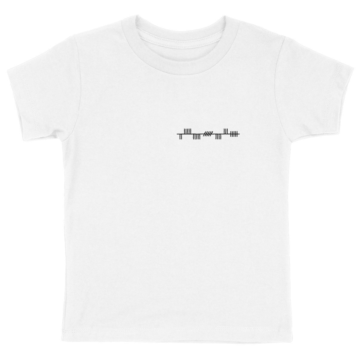 Image back Children's 100% organic cotton t-shirt with Ogham detail