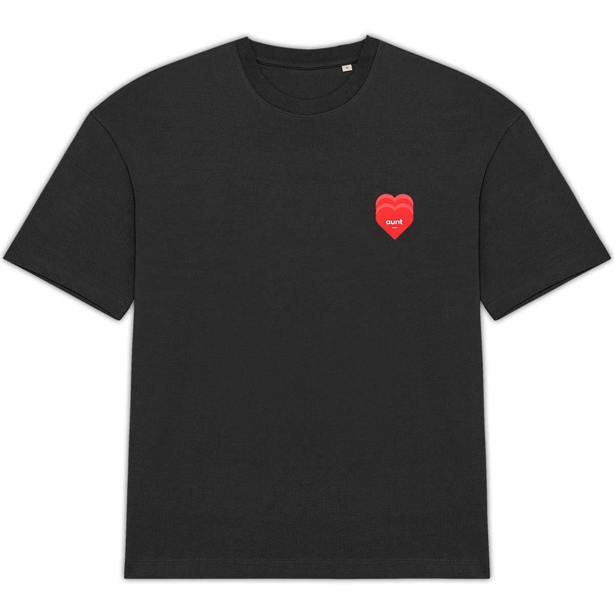Image back T-shirt "AUNT IS LOVE" dégradé rouge 220 g/m2