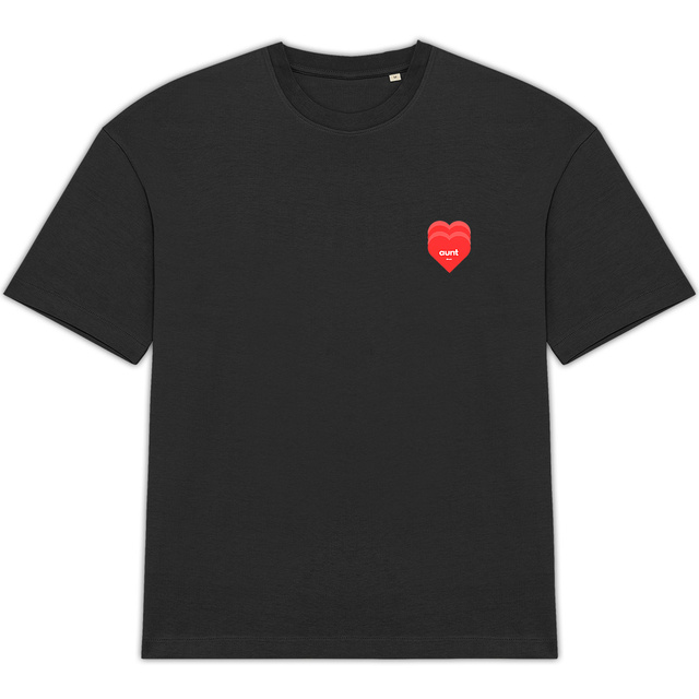 Image back T-shirt "AUNT IS LOVE" dégradé rouge 220 g/m2