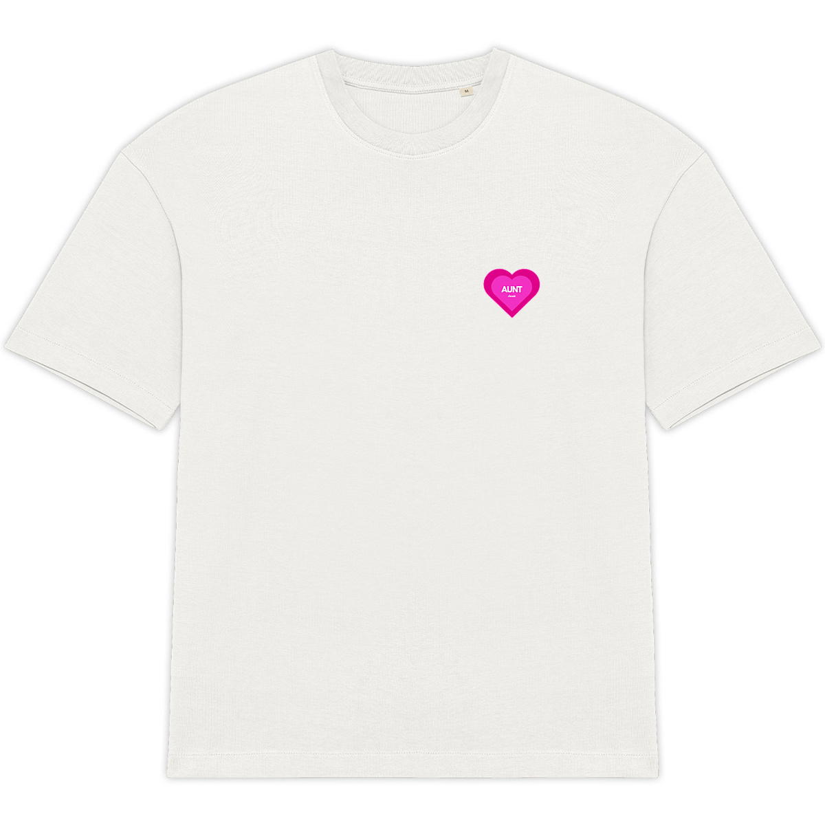 Image back T-shirt "AUNT IS LOVE" dégradé rose 220 g/m2