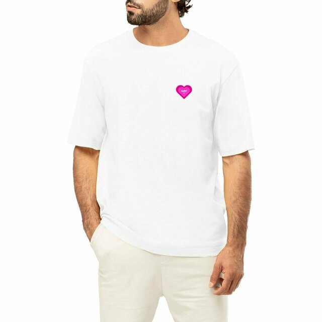 Image front T-shirt "AUNT IS LOVE" dégradé rose 220 g/m2