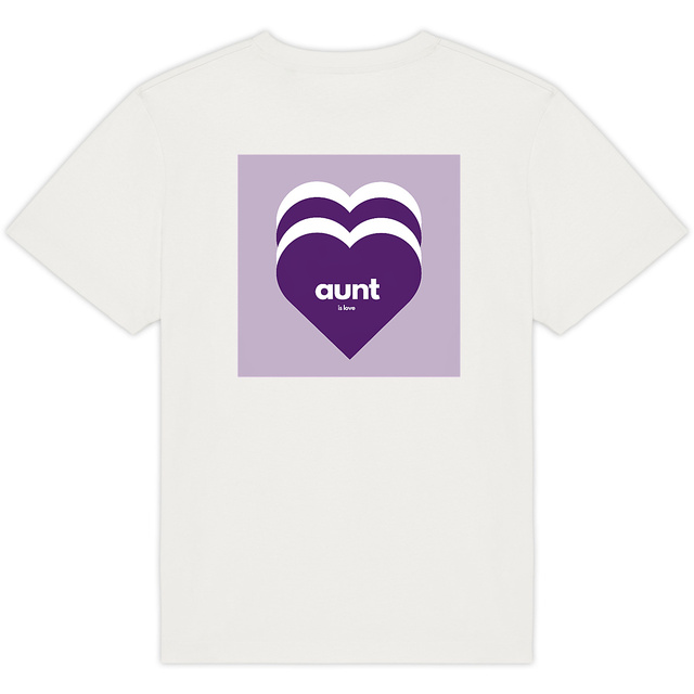 Image back T-shirt "AUNT IS LOVE" violet 220 g/m2