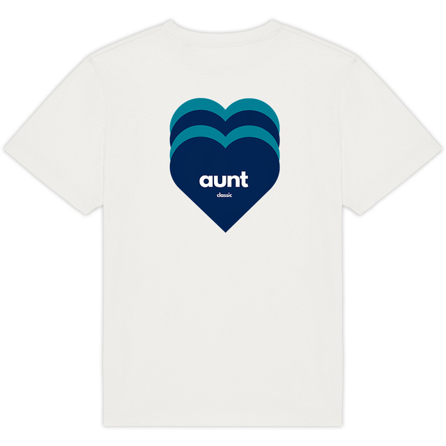 Image back T-shirt "AUNT IS LOVE" bleu 220 g/m2