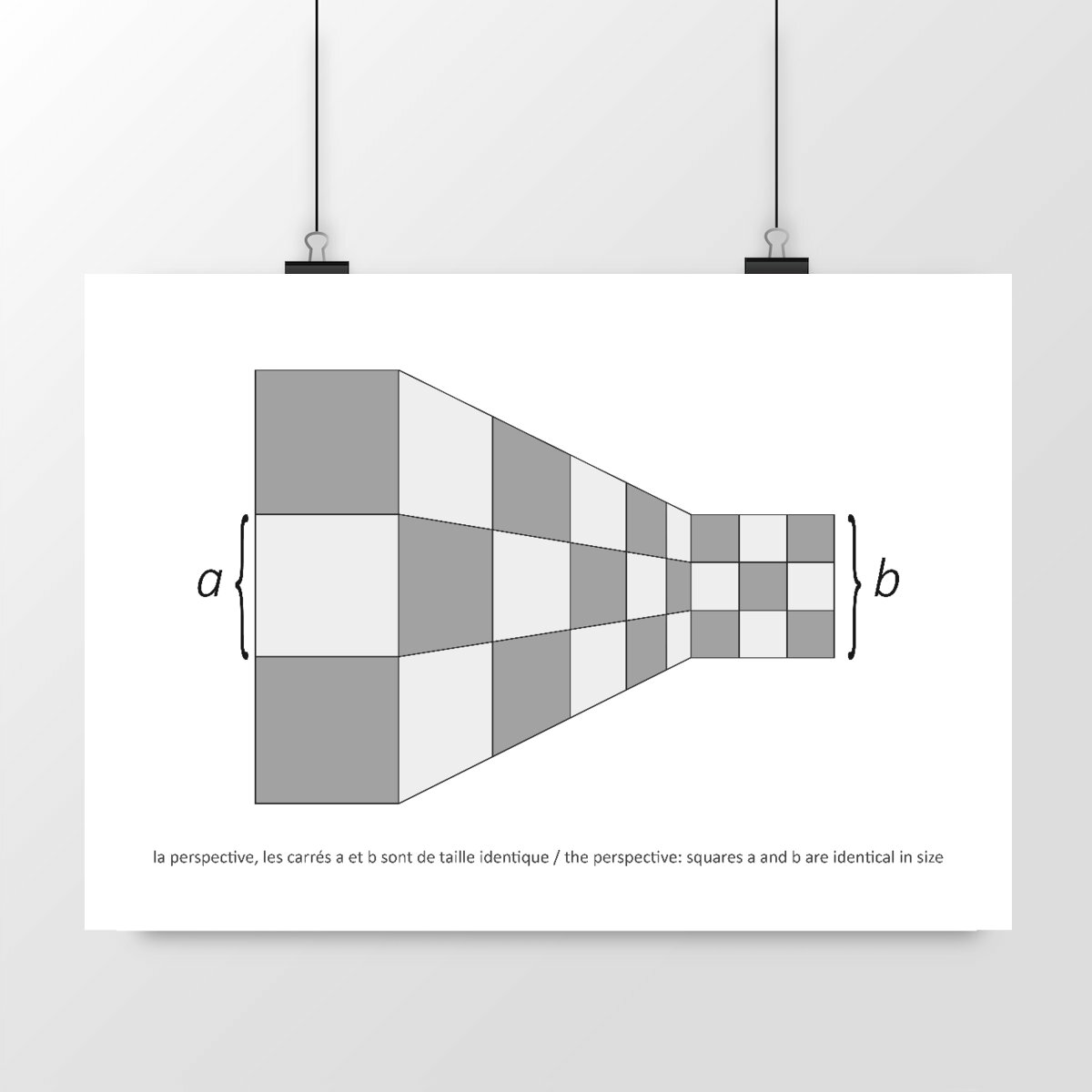 Image front illustration illusion d'optique : la perspective