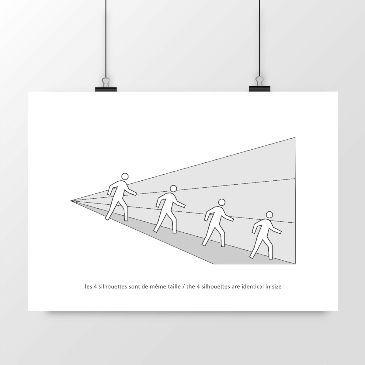 Image front illustration illusion d'optique : les 4 silhouettes