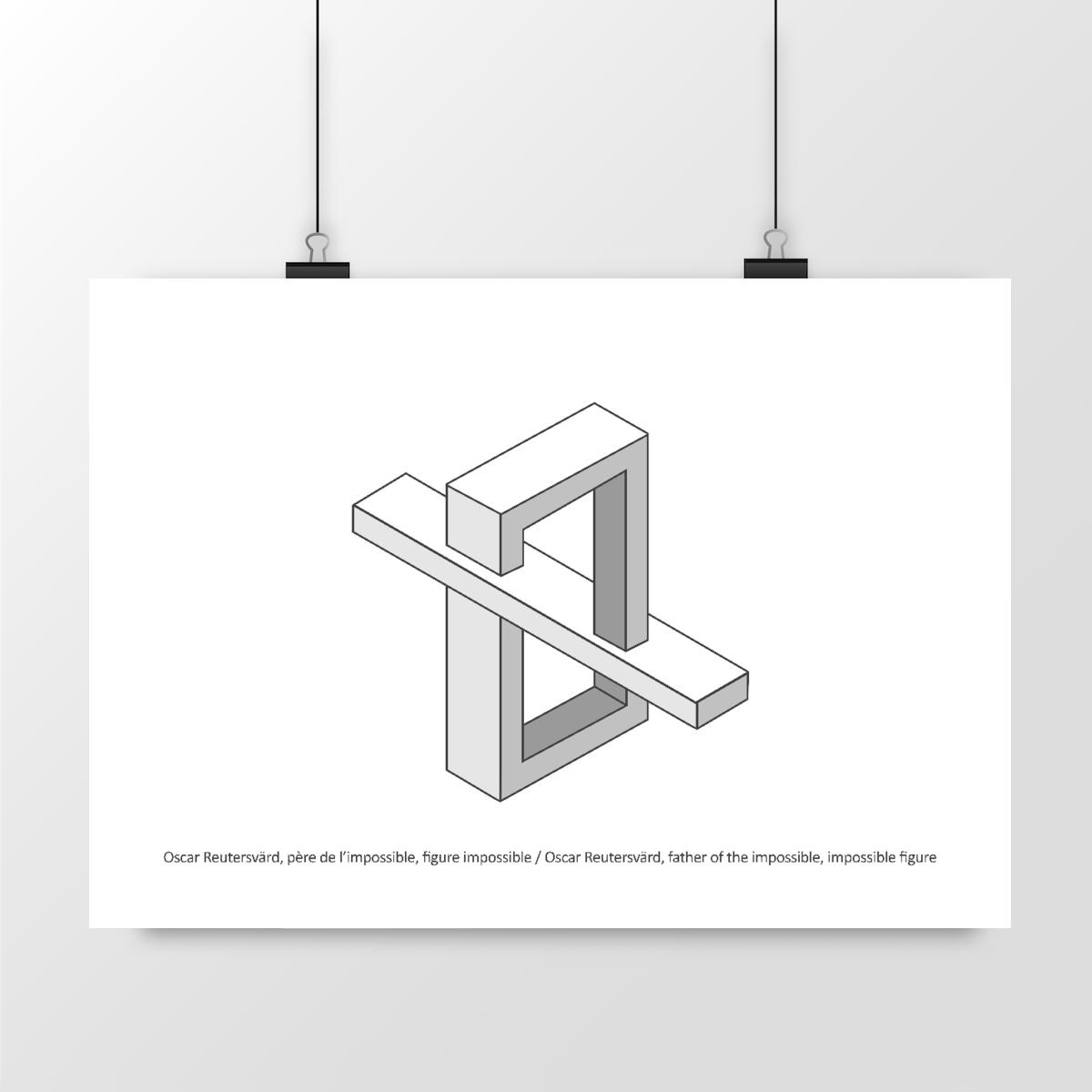 Image back illustration figure impossible : Oscar Reutersvärd, père de l’impossible