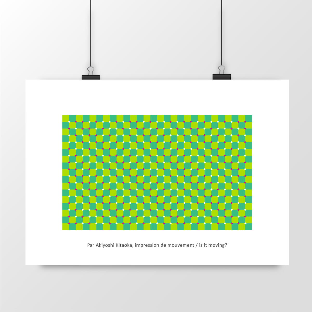 Image front illustration illusion d'optique : impression de mouvement