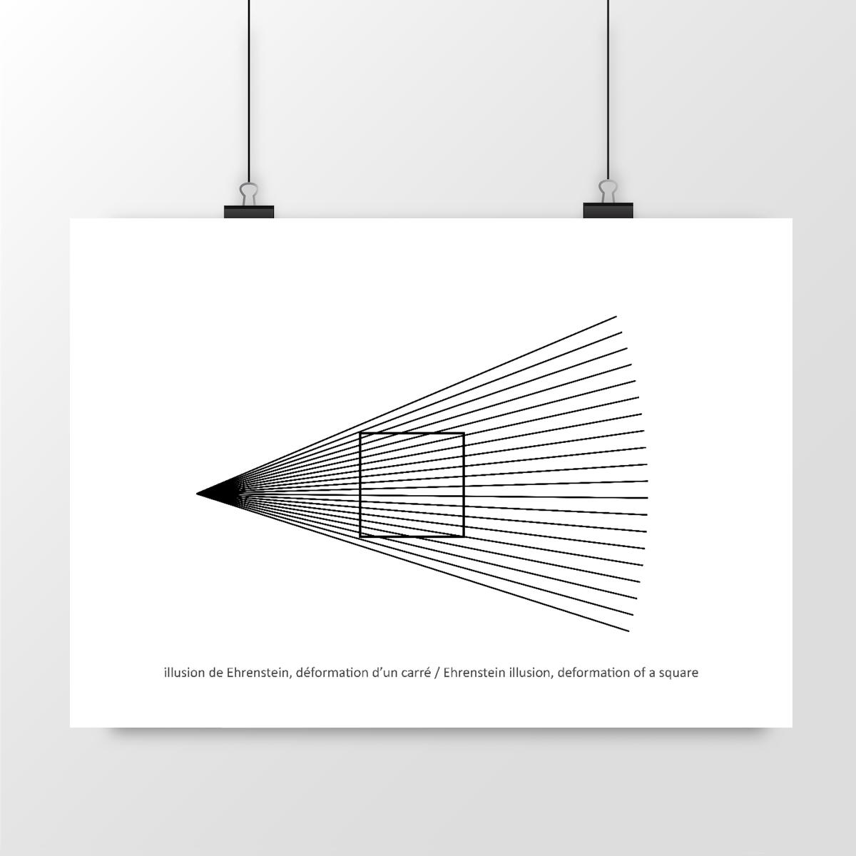 Image front illustration illusion d'optique : illusion de Ehrenstein