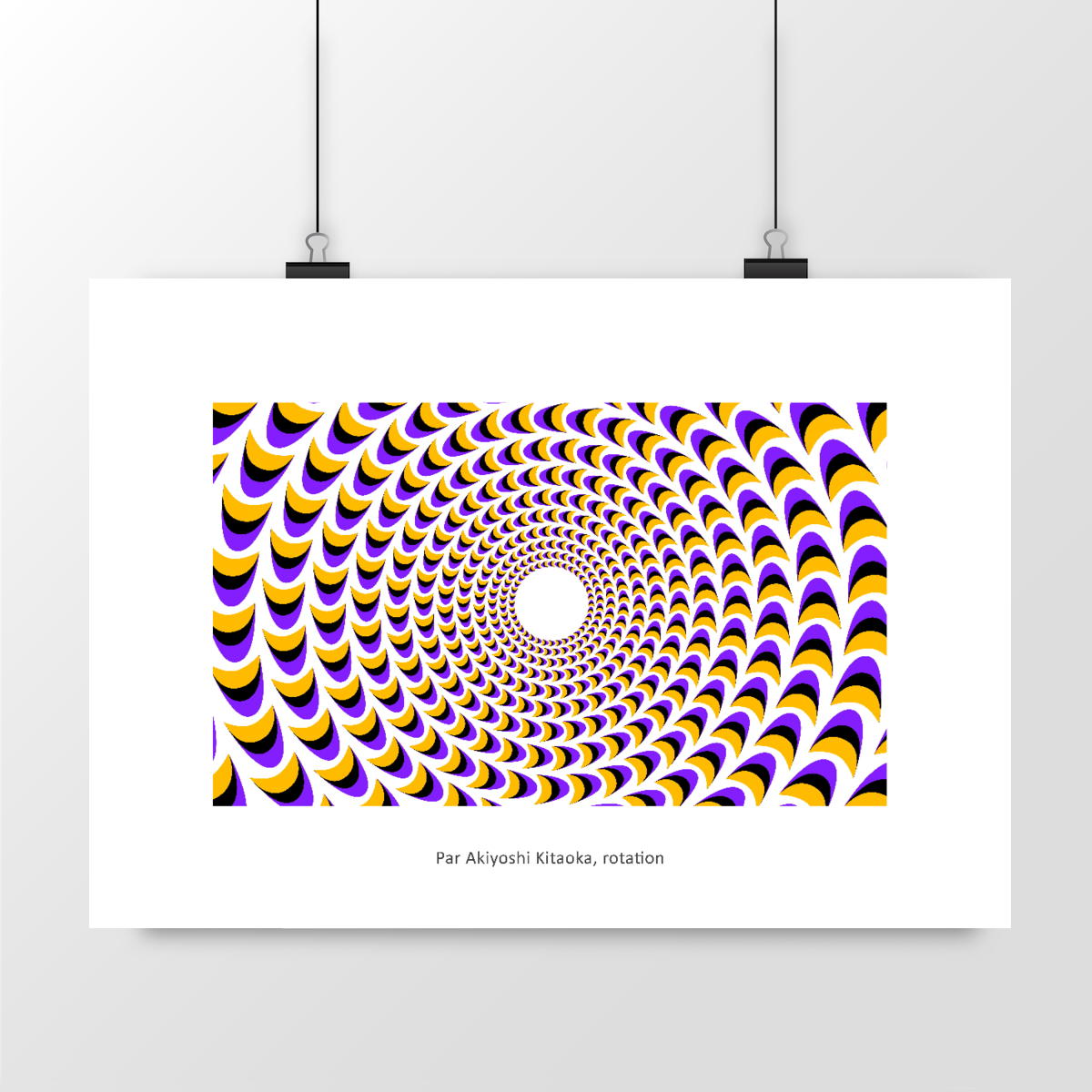 Image back illustration illusion d'optique : rotation