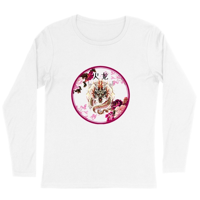 Image back Dragon de feu fleuri