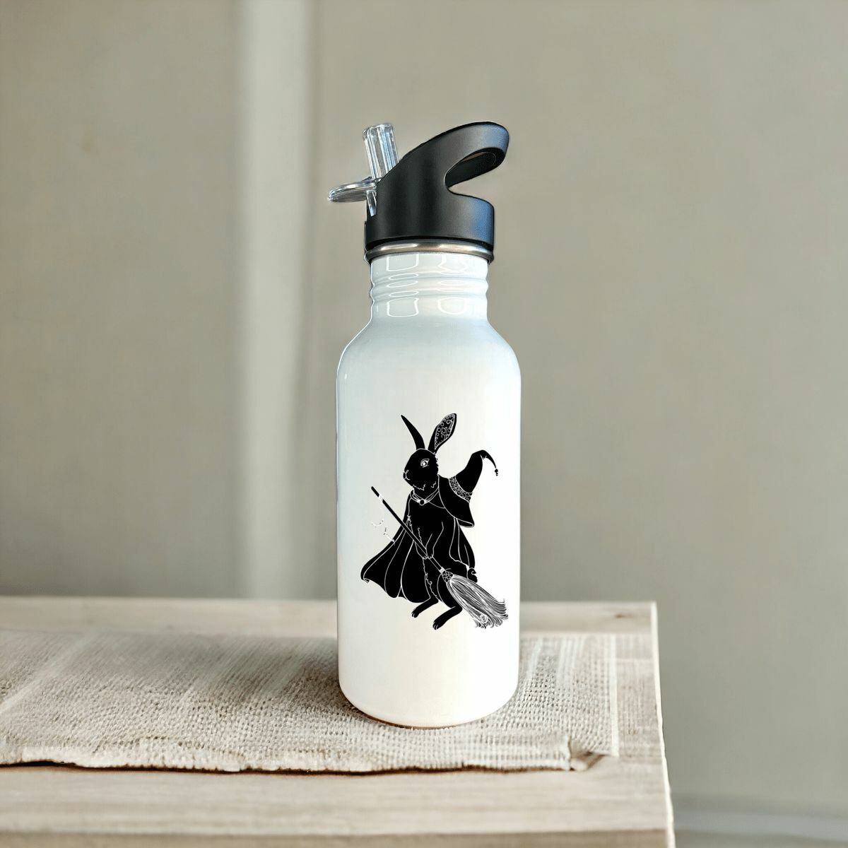 Image front Magic Black Rabit Stainless steel Bottle