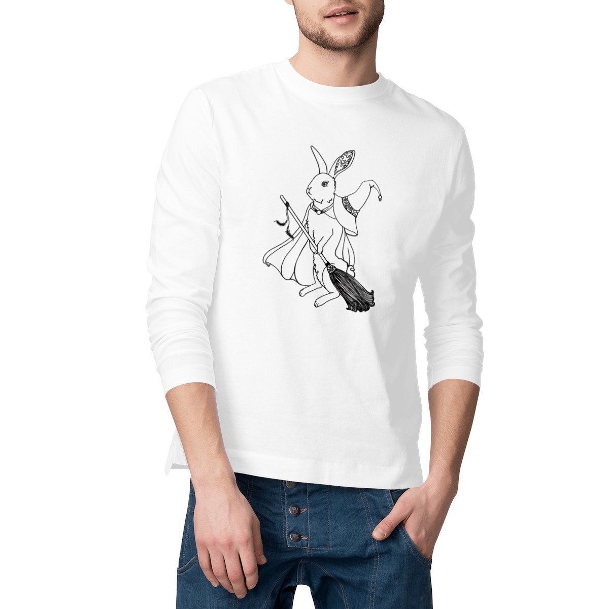 Image front Men Long Sleeve T-Shirt The Magic Rabbit