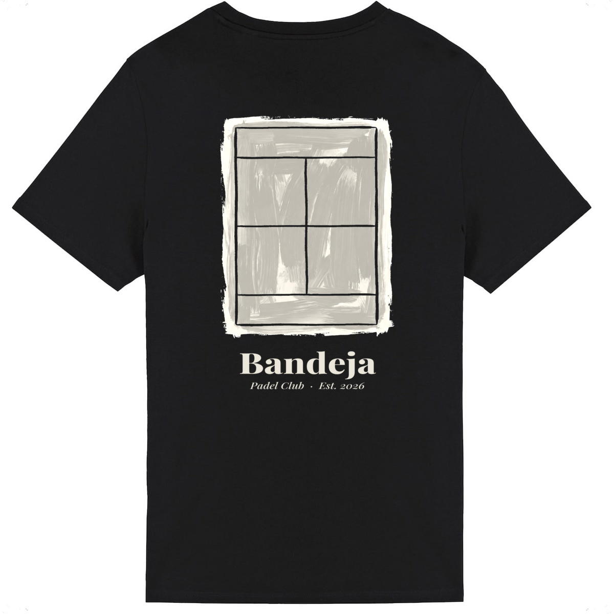 Image back T-shirt leger unisexe padel BANDEJA — Noir