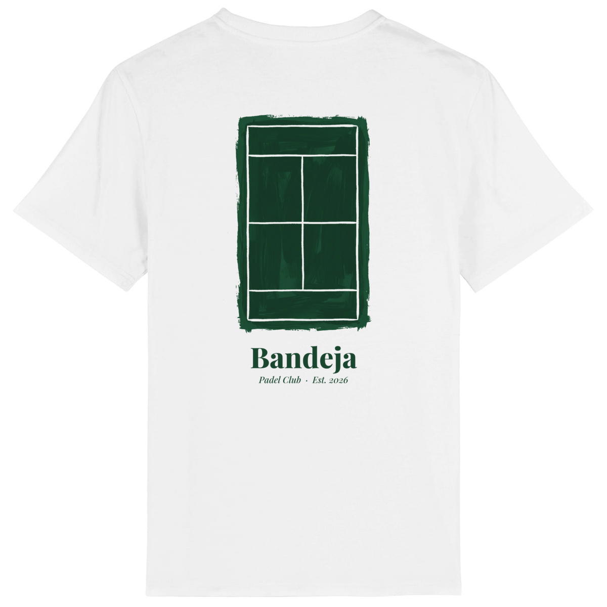 Image back T-shirt leger unisexe padel BANDEJA — Blanc
