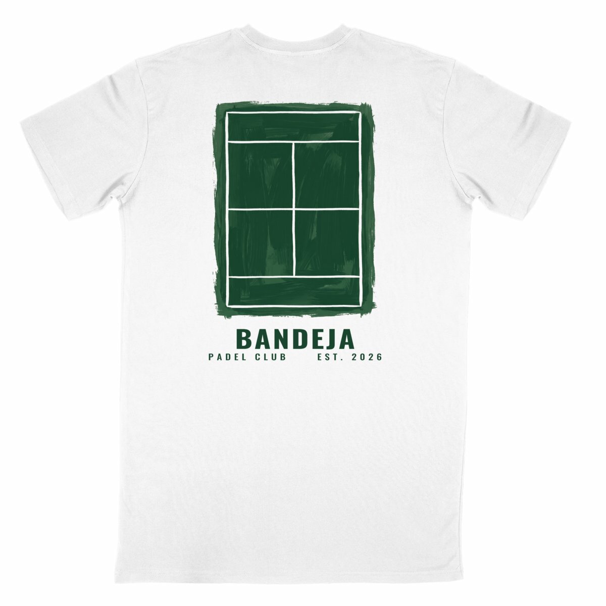 Image back T-shirt padel BANDEJA — Blanc