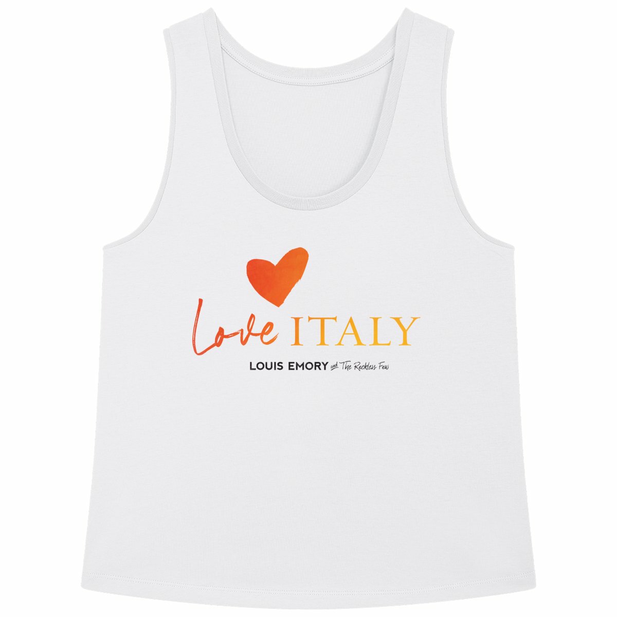 "Love Italy" Loose fitting women's tank top