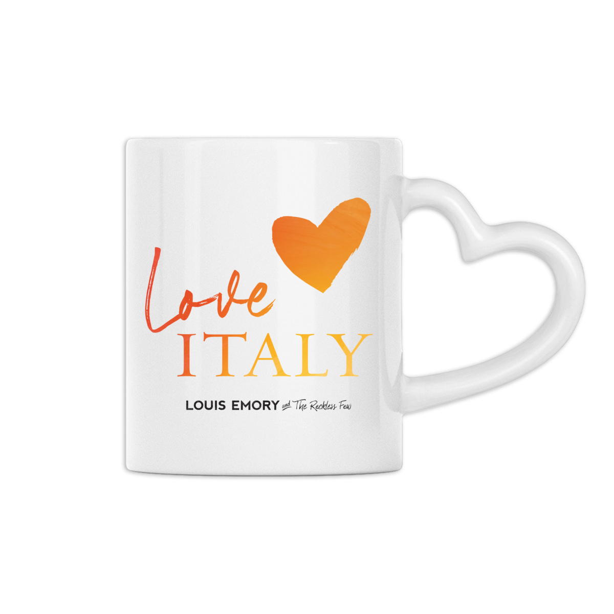 "Love Italy" Heart-Shaped Mug