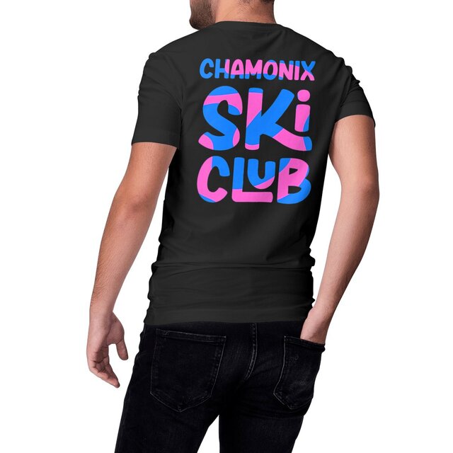 Image front Ski Club Rose / Bleu T-shirt
