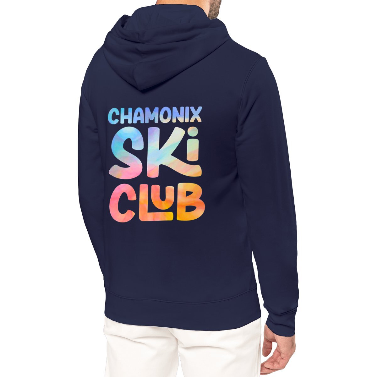 Image front Ski Club Bleu / Orange Capuche Léger 