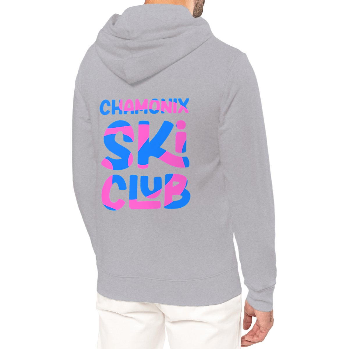 Image front Ski Club Rose / Bleu Capuche Léger