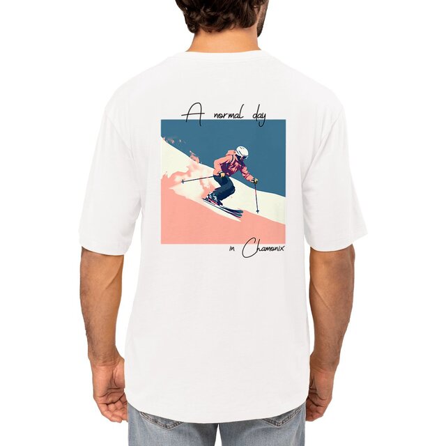 Image front AND Skieur 2 T-shirt Oversize  