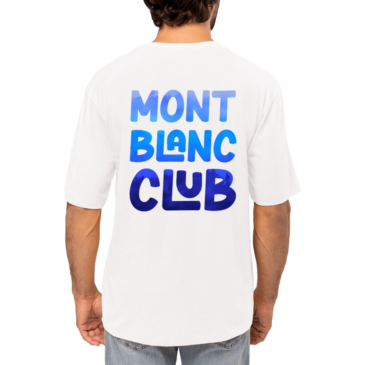 Image front Mont Blanc Club Bleu T-shirt Oversize  
