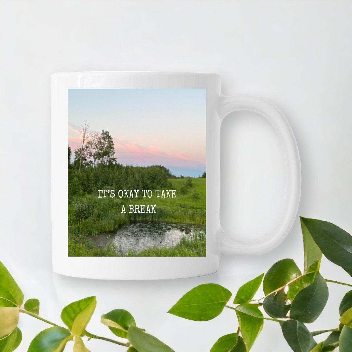 It's Okay To Take A Break Sunset Vibes Mug