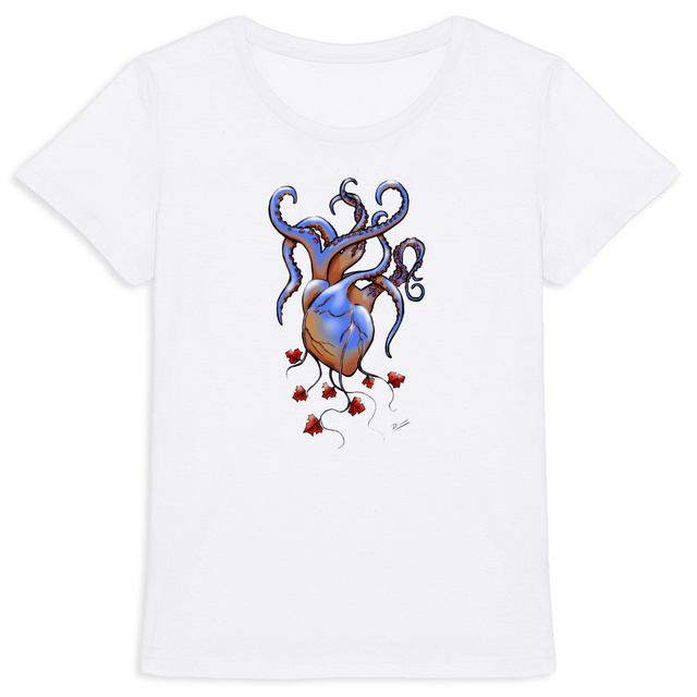 Camiseta pulporazón azul de mujer - Image