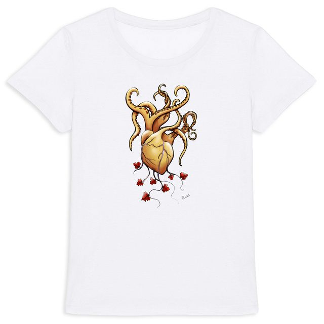 Camiseta pulporazón amarillo de mujer - Image