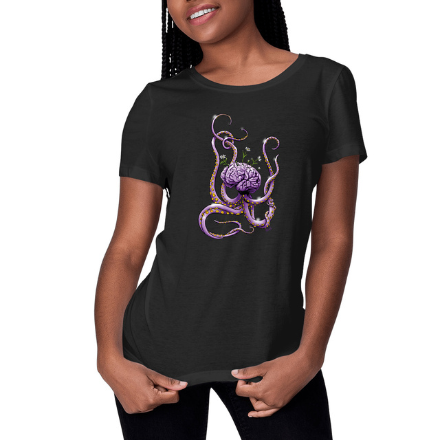 Camiseta cerebrulpo lila mujer