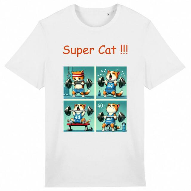 MuscleCat - Le T-shirt du Chat Bodybuilder