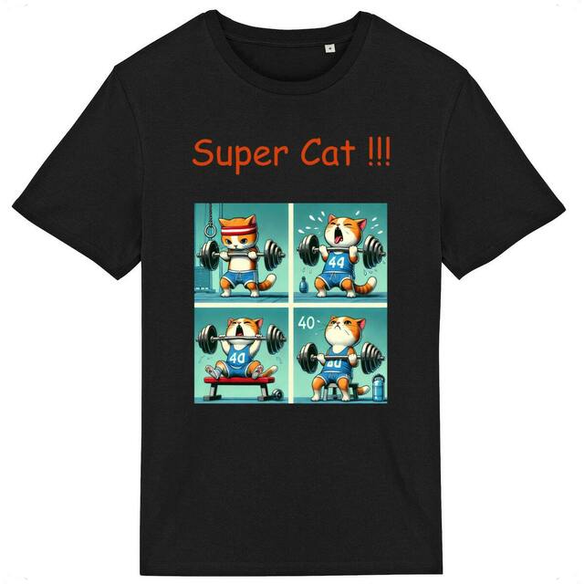 MuscleCat - Le T-shirt du Chat Bodybuilder - Image