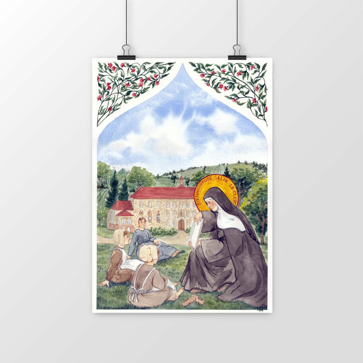Image front Impression d'aquarelle de Bienheureuse Alix Leclerc