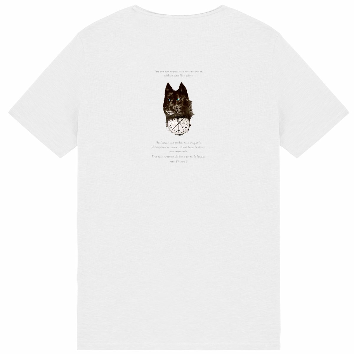 Image back T-shirt-graphique-slub-Loup-Jungle-punchline-cab-archi-texture