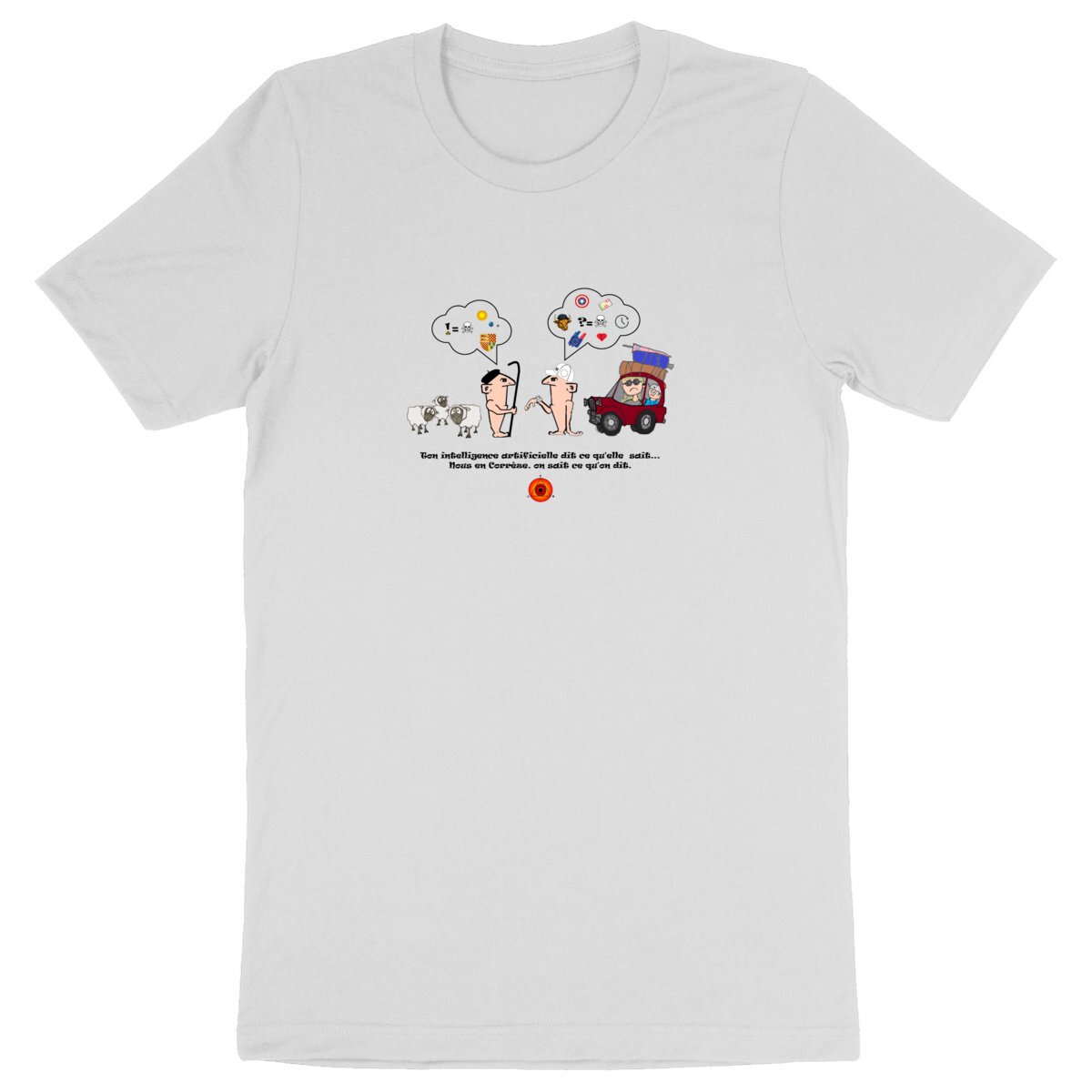 Image back T-shirt-graphique-humoristique-Caricature-Berger-VS-IA