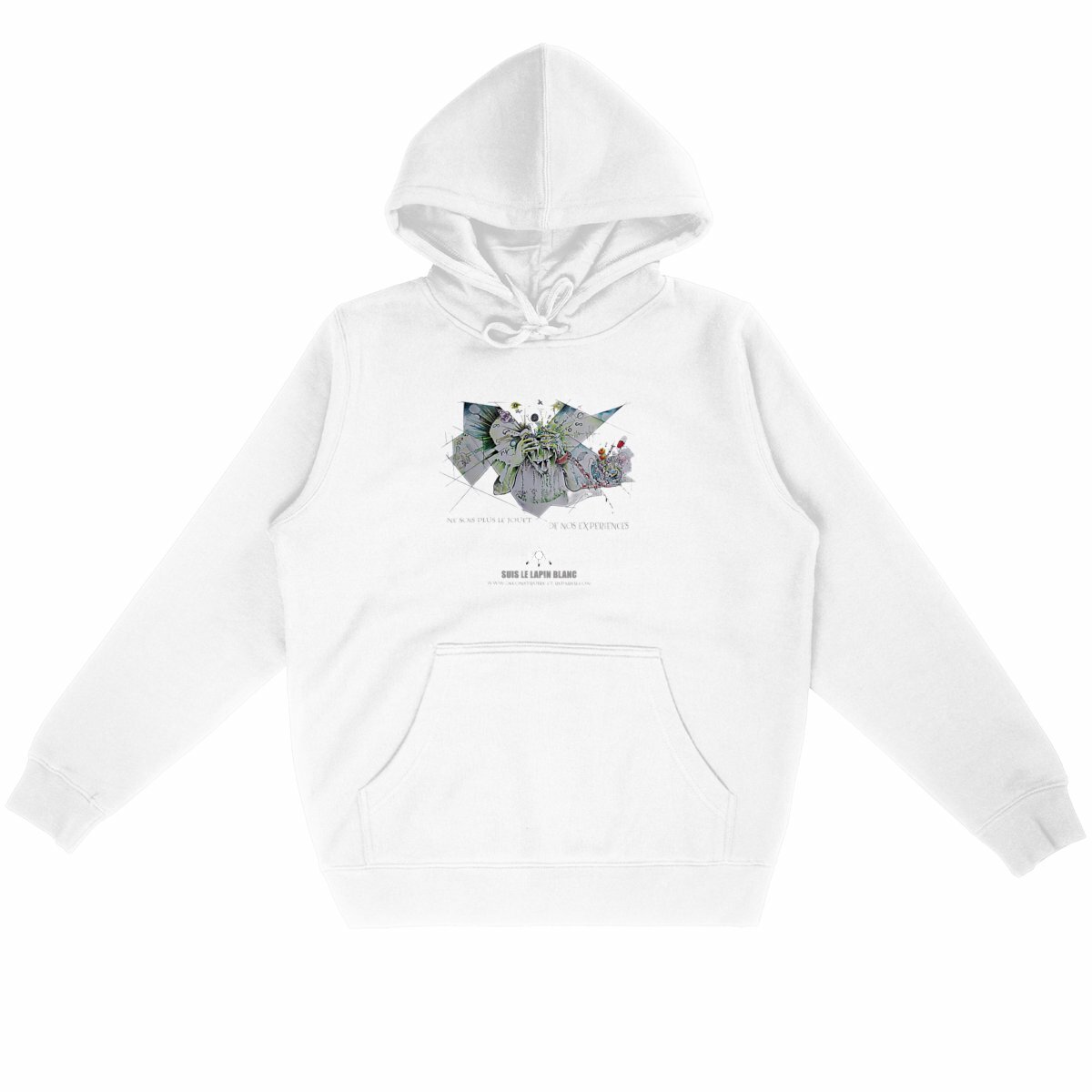 Image back Hoodie graphique - Philosophie et alchimie - Suis le lapin blanc